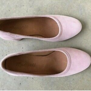 Madewell Lilac Suede Block Heel size 8
